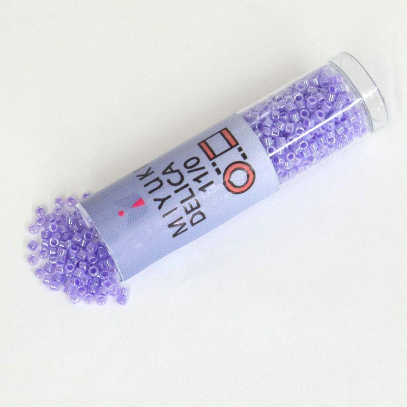 Miyuki Delica Beads, Lt Purple Ceylon - Image 4